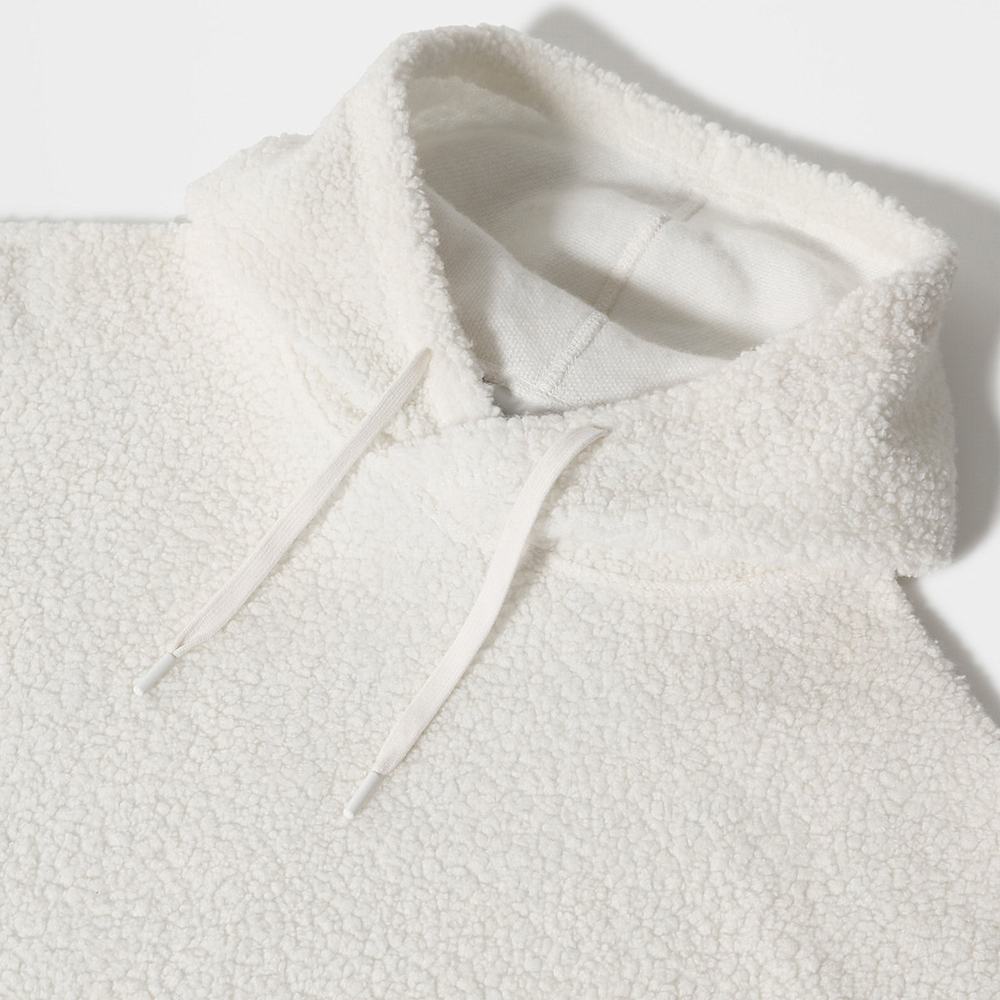 Mikiny S Kapucňou The North Face HARRISON WOOL Damske Biele | IAK-514378