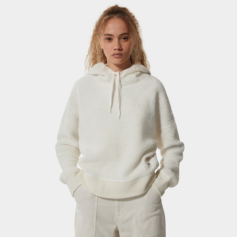 Mikiny S Kapucňou The North Face HARRISON WOOL Damske Biele | IAK-514378
