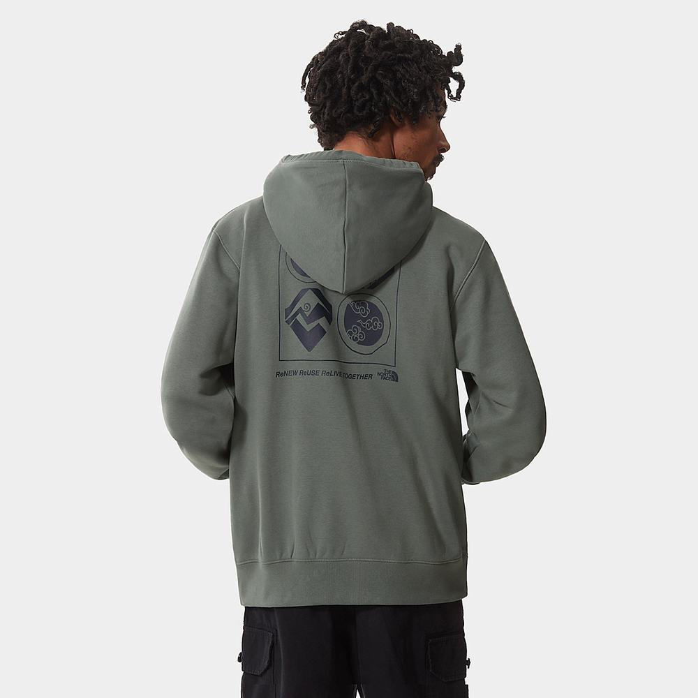 Mikiny S Kapucňou The North Face Himalayan Bottle Source Panske Zelene | EHY-469523
