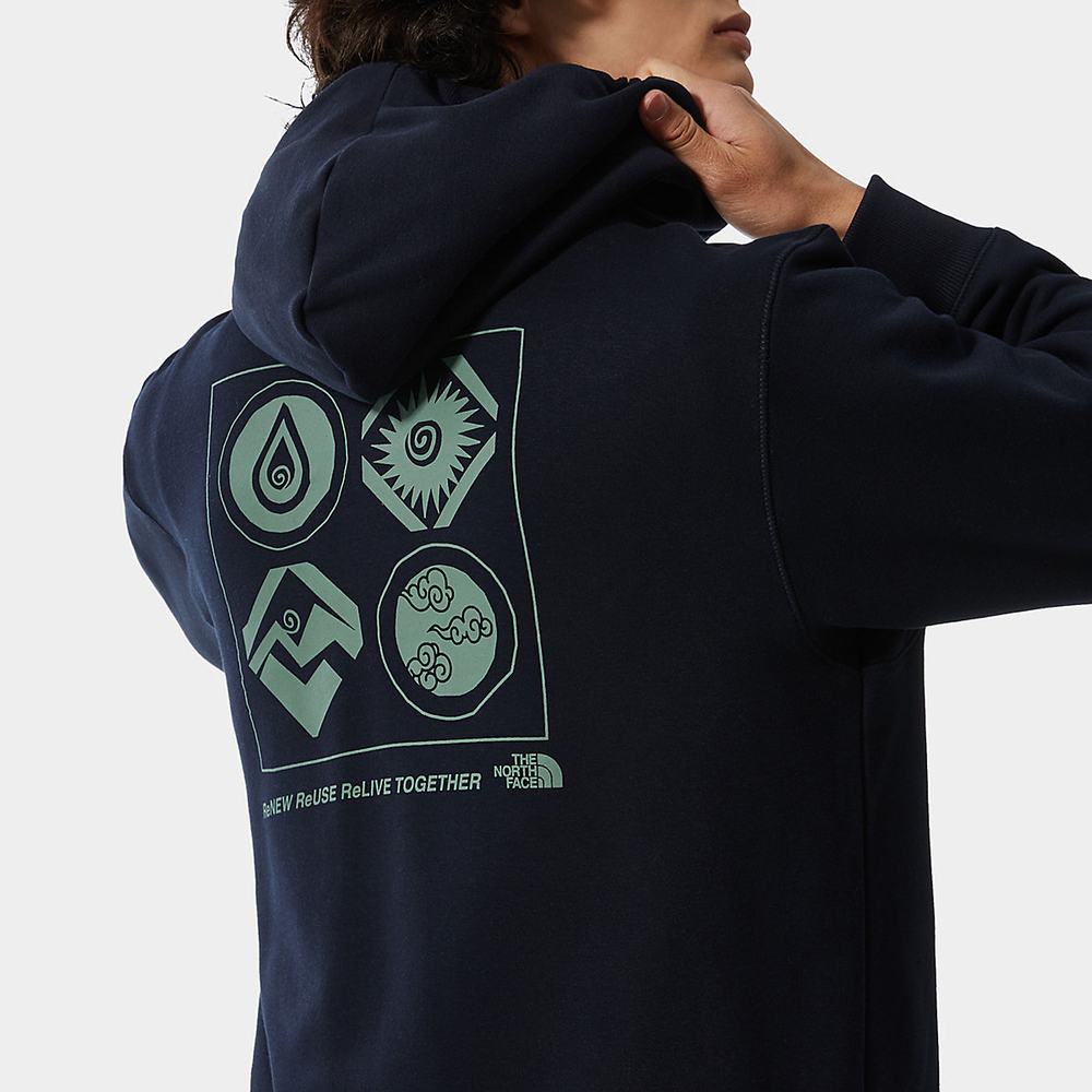 Mikiny S Kapucňou The North Face Himalayan Bottle Source Panske Námornícka Modrá | KMJ-482350