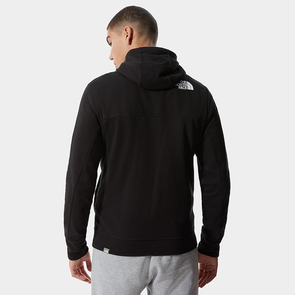 Mikiny S Kapucňou The North Face Himalayan Full Zip Panske Čierne | ODT-548126