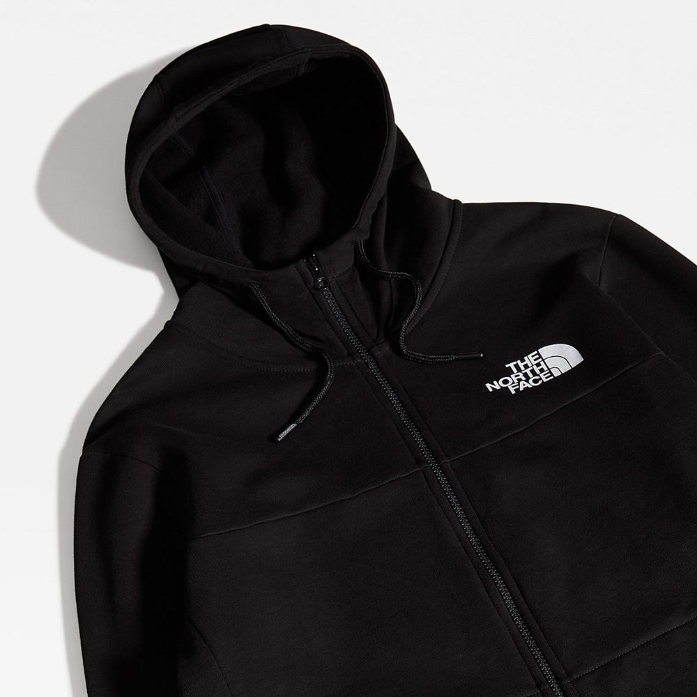 Mikiny S Kapucňou The North Face Himalayan Full Zip Panske Čierne | ODT-548126