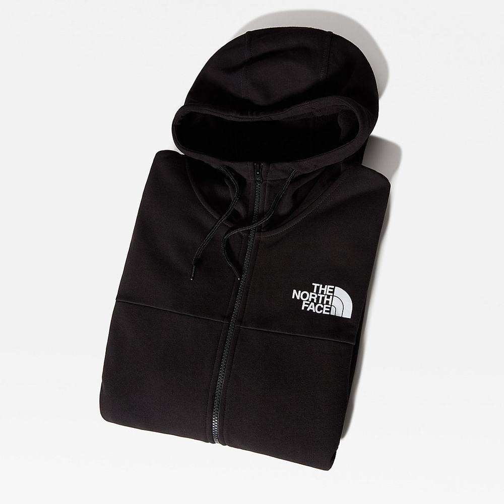 Mikiny S Kapucňou The North Face Himalayan Full Zip Panske Čierne | ODT-548126
