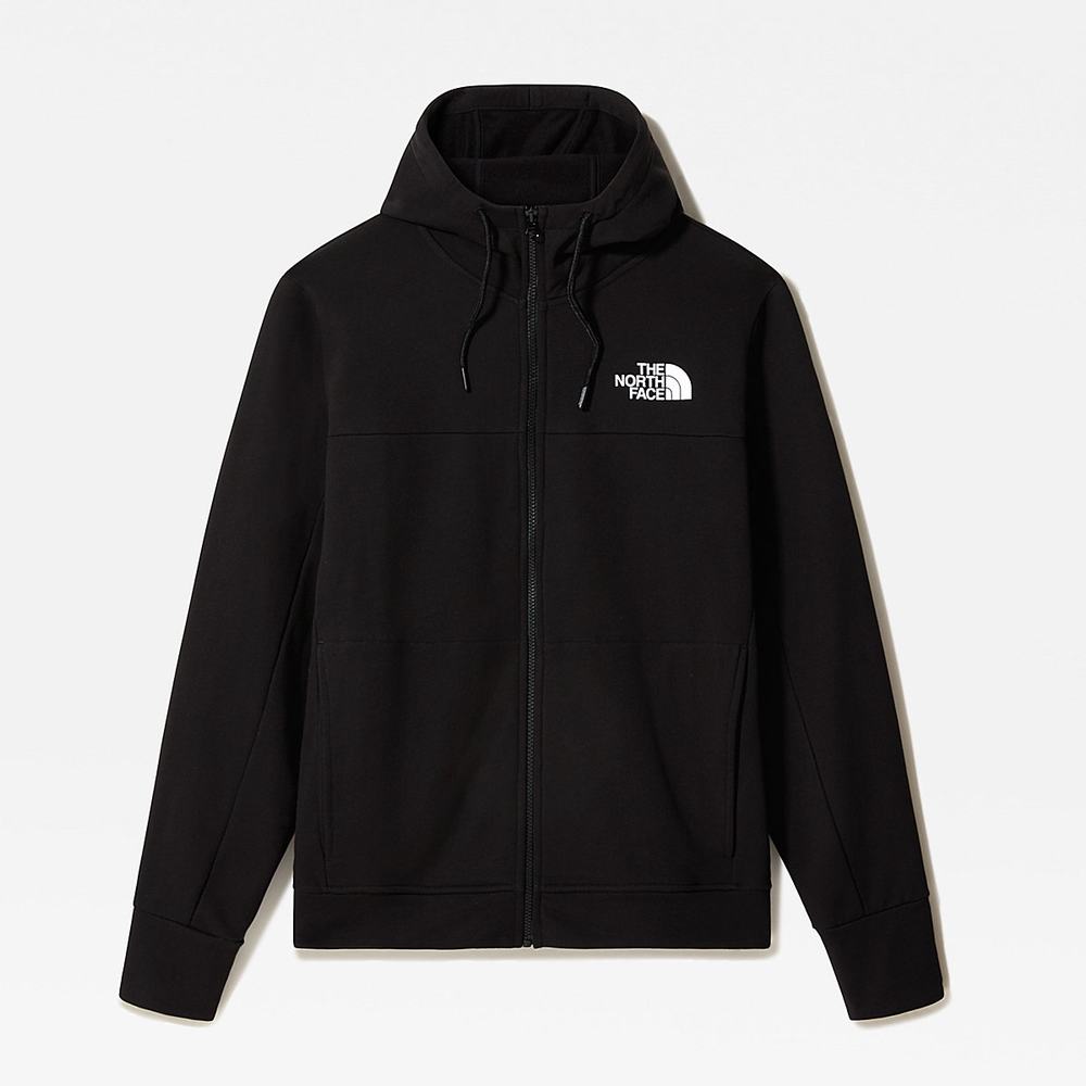 Mikiny S Kapucňou The North Face Himalayan Full Zip Panske Čierne | ODT-548126