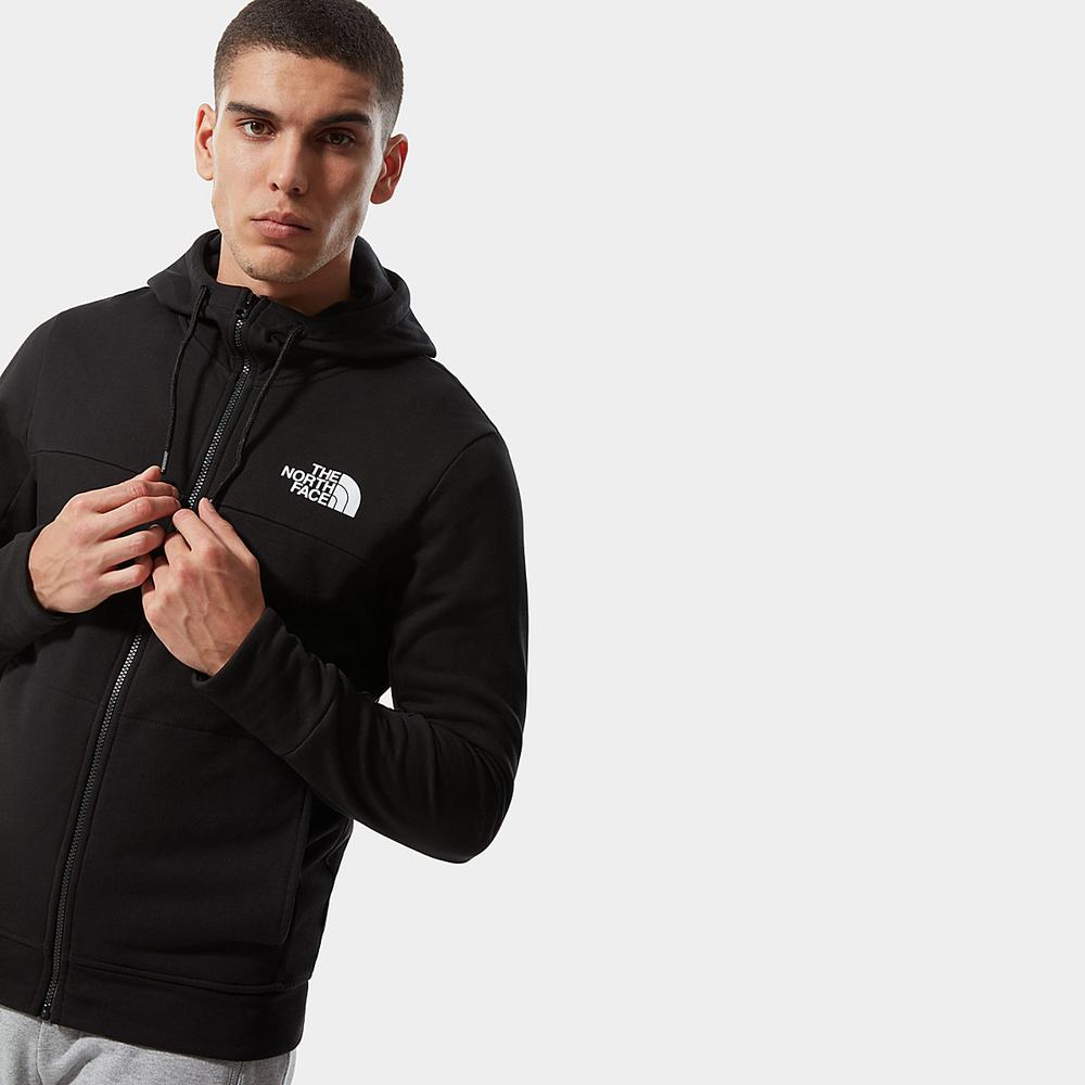 Mikiny S Kapucňou The North Face Himalayan Full Zip Panske Čierne | ODT-548126