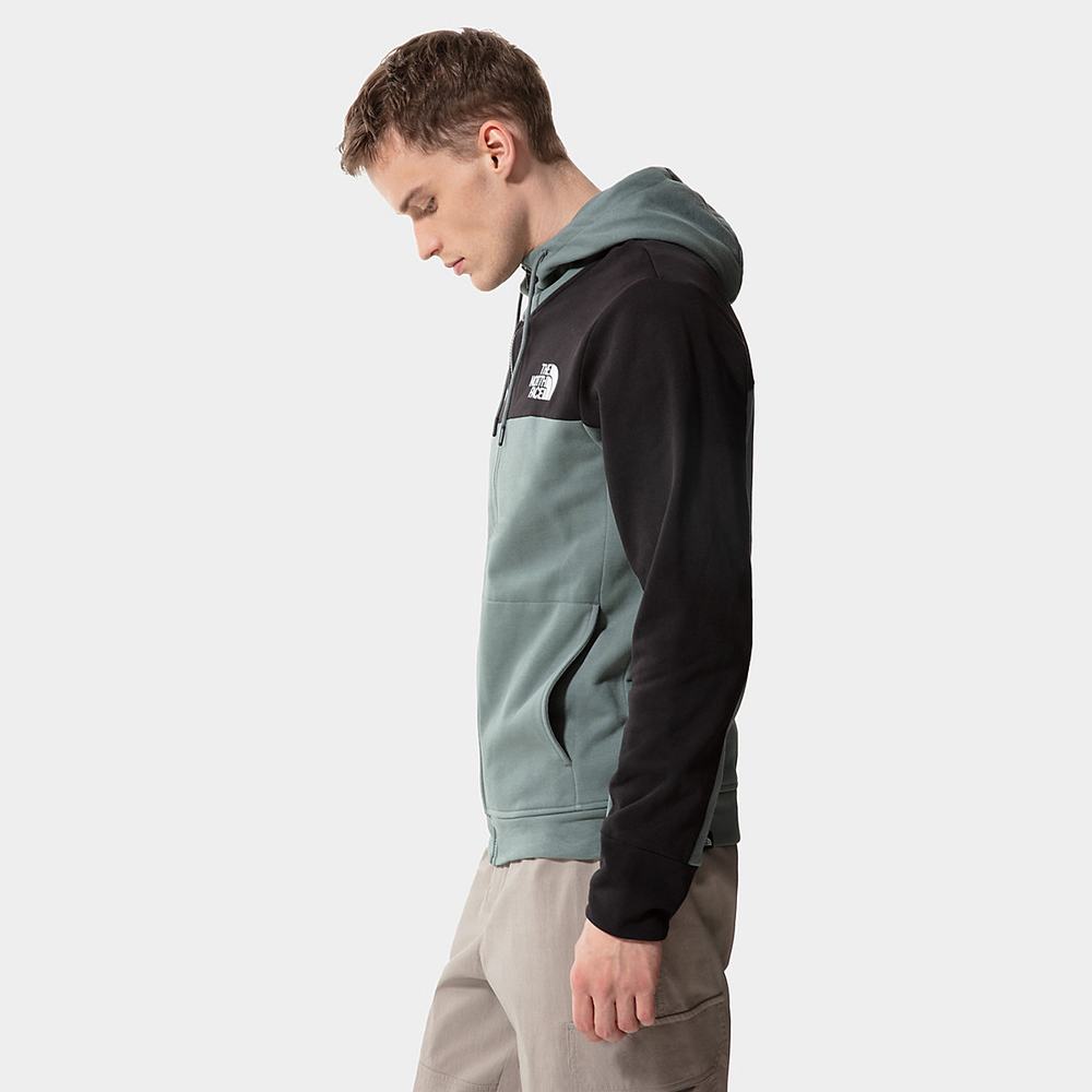 Mikiny S Kapucňou The North Face Himalayan Full Zip Panske Zelene | RXV-318579