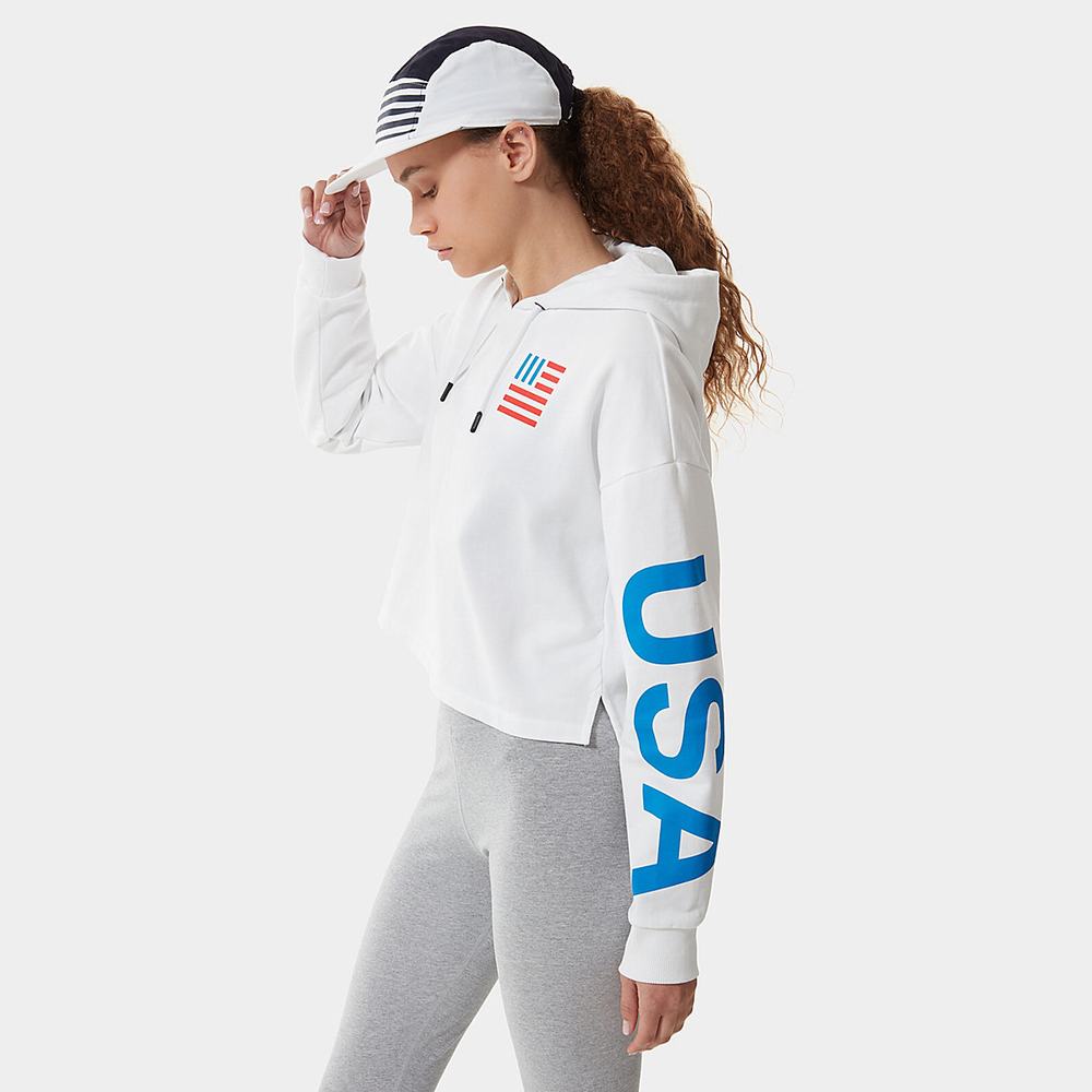 Mikiny S Kapucňou The North Face INTERNATIONAL COLLECTION Damske Biele | JXS-312560