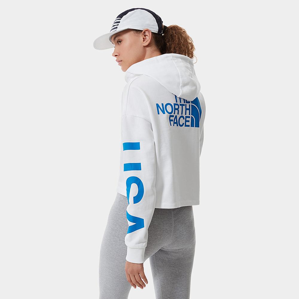 Mikiny S Kapucňou The North Face INTERNATIONAL COLLECTION Damske Biele | JXS-312560