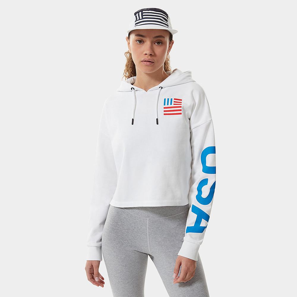 Mikiny S Kapucňou The North Face INTERNATIONAL COLLECTION Damske Biele | JXS-312560
