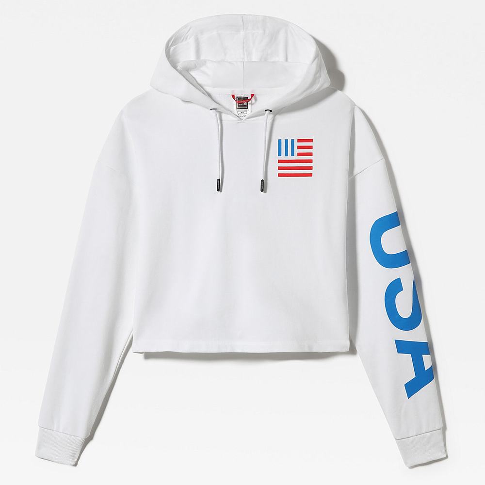 Mikiny S Kapucňou The North Face INTERNATIONAL COLLECTION Damske Biele | JXS-312560