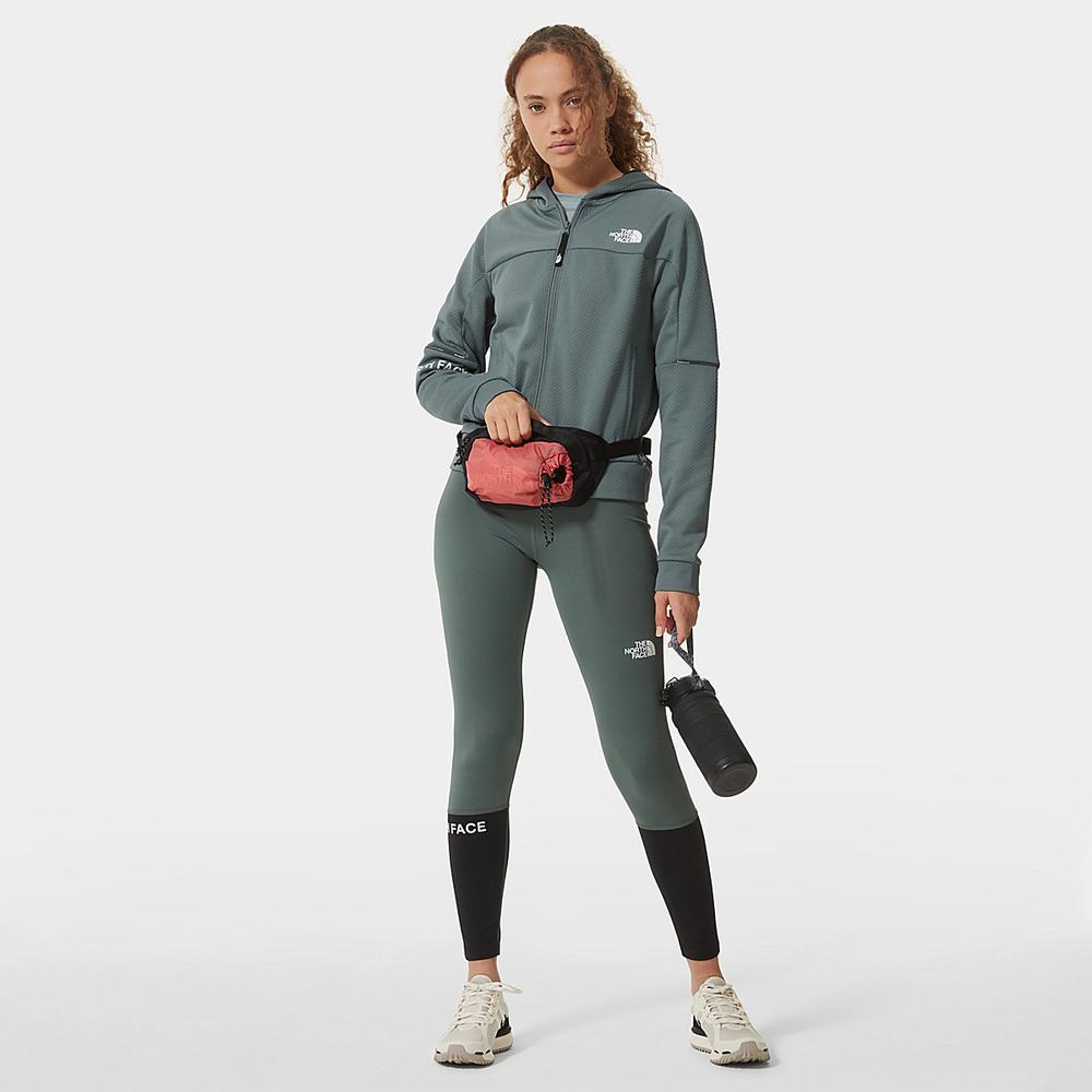 Mikiny S Kapucňou The North Face MOUNTAIN ATHLETICS ZIP-UP Damske Zelene | PZQ-125438