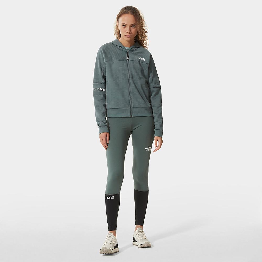 Mikiny S Kapucňou The North Face MOUNTAIN ATHLETICS ZIP-UP Damske Zelene | PZQ-125438