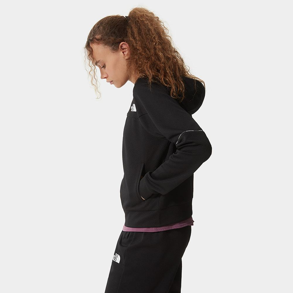 Mikiny S Kapucňou The North Face MOUNTAIN ATHLETICS ZIP-UP Damske Čierne | ZIW-623418