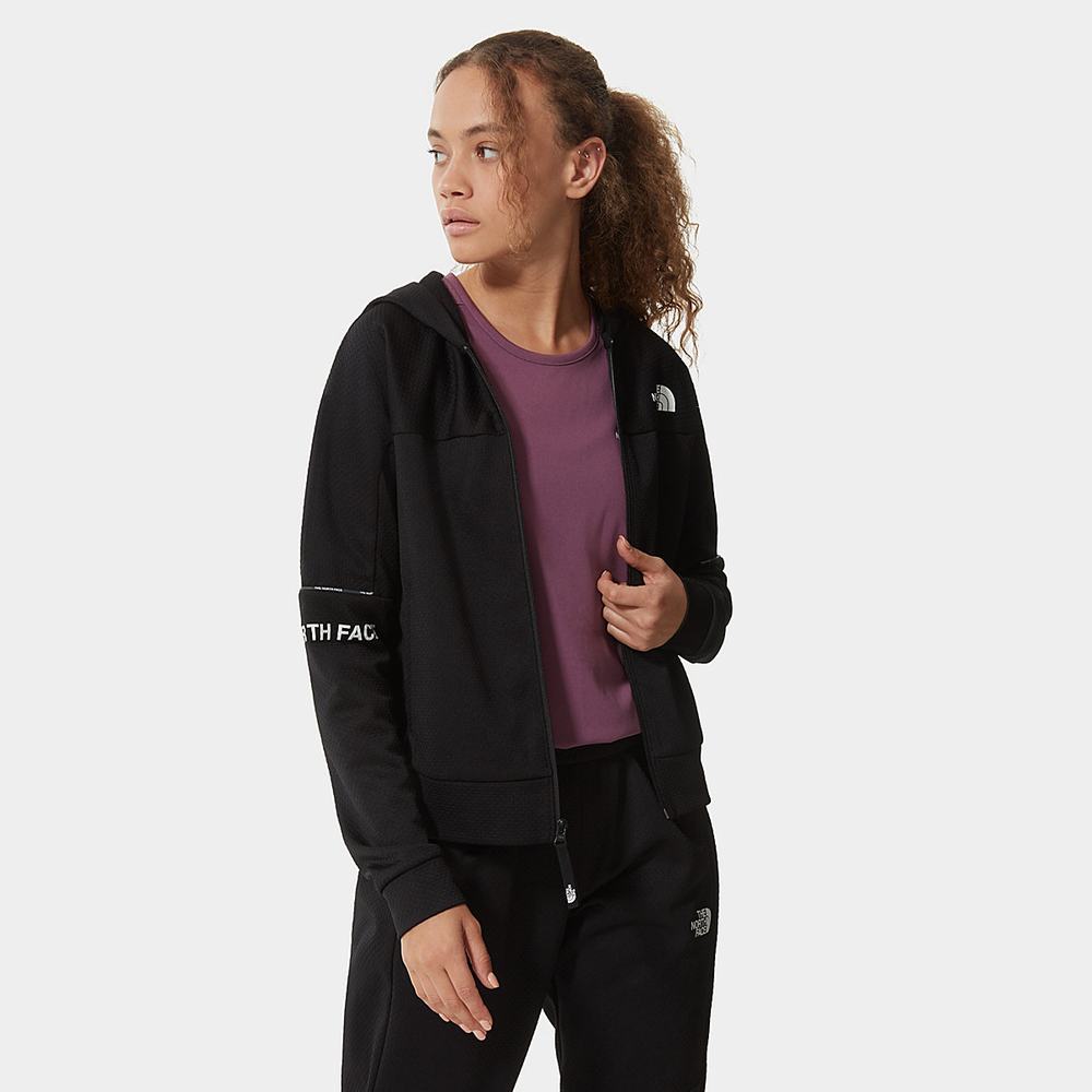Mikiny S Kapucňou The North Face MOUNTAIN ATHLETICS ZIP-UP Damske Čierne | ZIW-623418