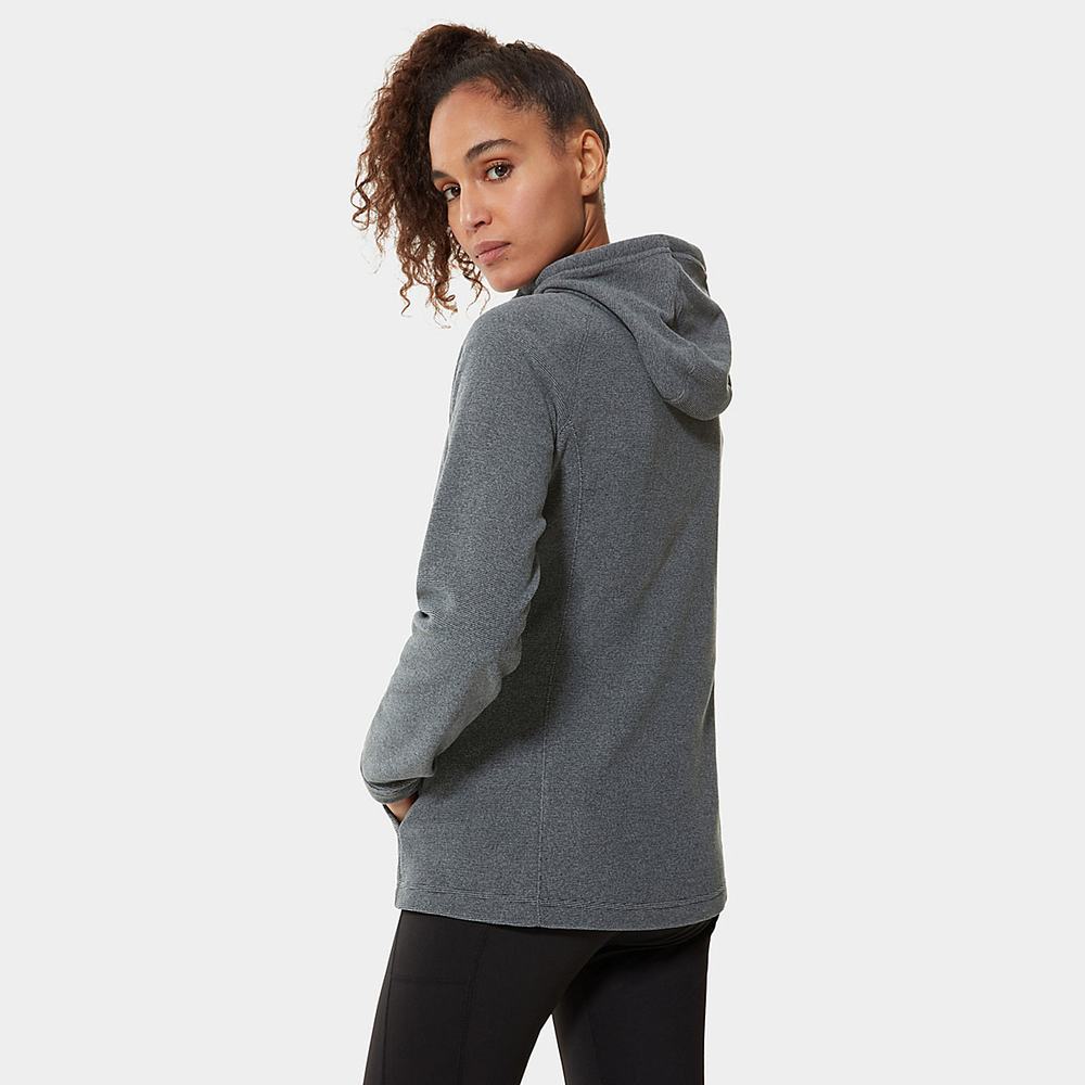 Mikiny S Kapucňou The North Face Mezzaluna Full Zip Damske Čierne Biele | WNQ-431679