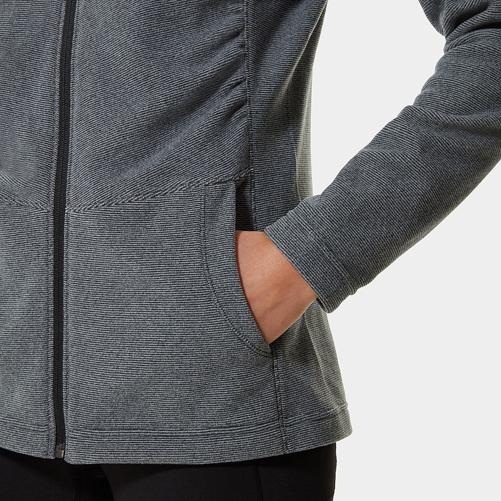 Mikiny S Kapucňou The North Face Mezzaluna Full Zip Damske Čierne Biele | WNQ-431679