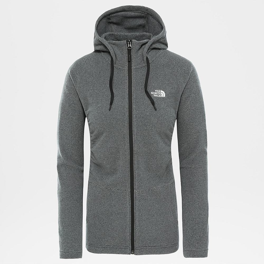 Mikiny S Kapucňou The North Face Mezzaluna Full Zip Damske Čierne Biele | WNQ-431679