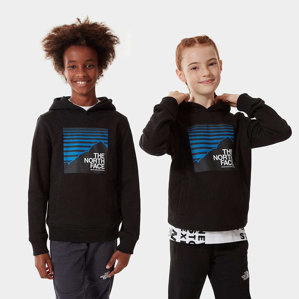 Mikiny S Kapucňou The North Face New Box Crew Dievcenske Čierne Modre | GCH-140385