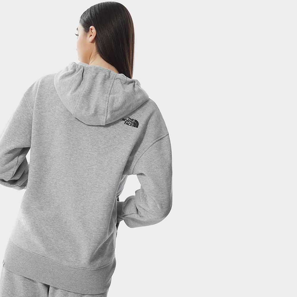 Mikiny S Kapucňou The North Face Oversized Essential Damske Svetlo Siva | BDO-603195