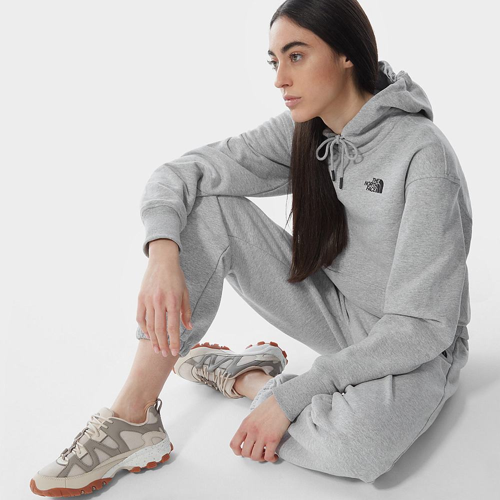 Mikiny S Kapucňou The North Face Oversized Essential Damske Svetlo Siva | BDO-603195
