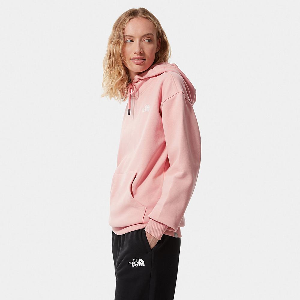 Mikiny S Kapucňou The North Face Oversized Essential Damske Ruzove Hnede | WHS-502318