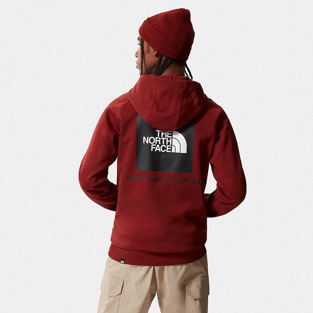 Mikiny S Kapucňou The North Face Raglan Redbox Panske Tmavo Červené | BSV-347068
