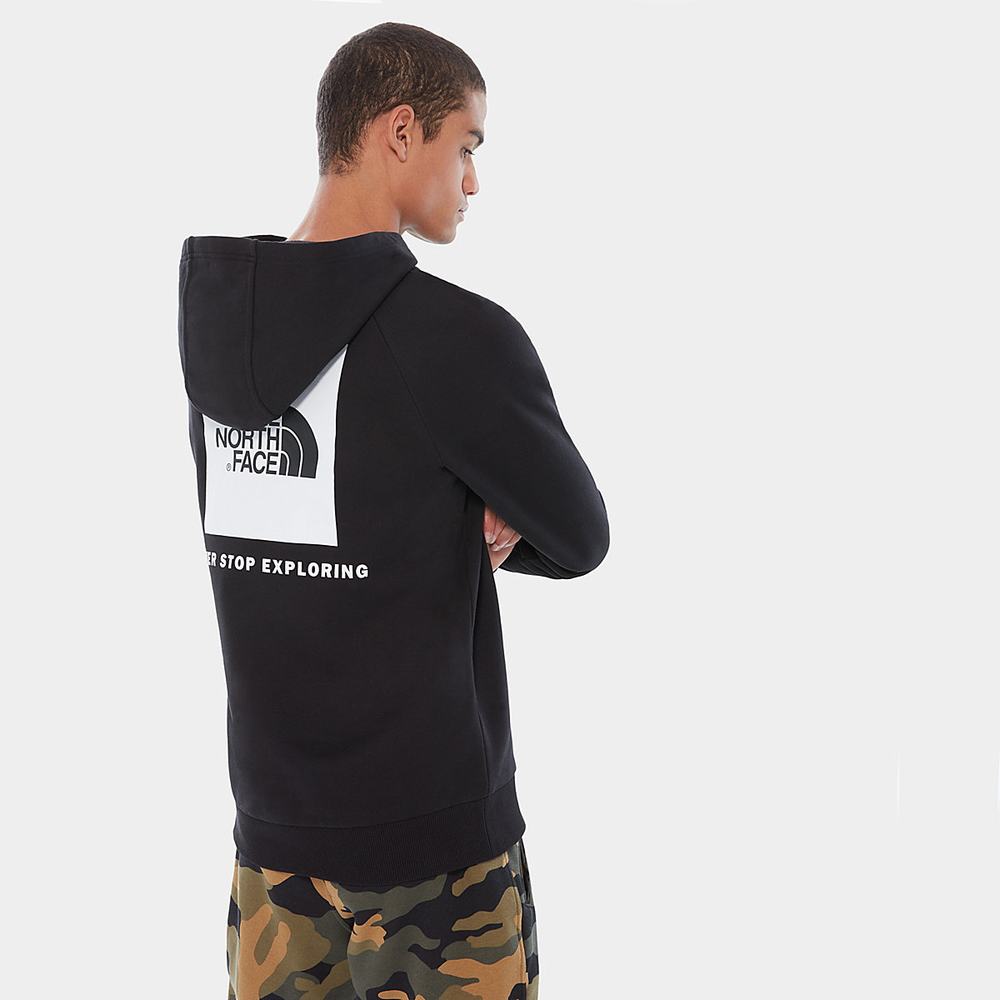 Mikiny S Kapucňou The North Face Raglan Redbox Panske Čierne Biele | GDH-952746