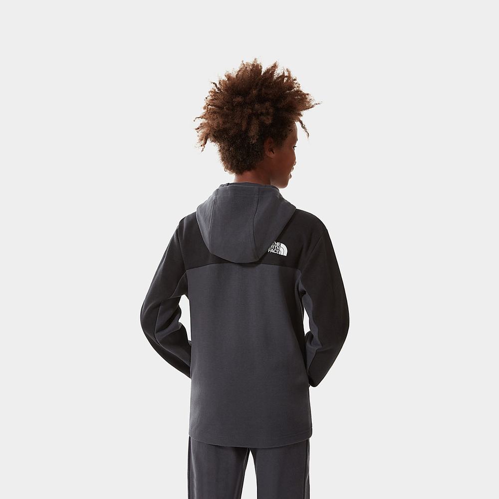 Mikiny S Kapucňou The North Face SLACKER ZIP-UP Chlapcenske Siva Čierne | LXZ-149863