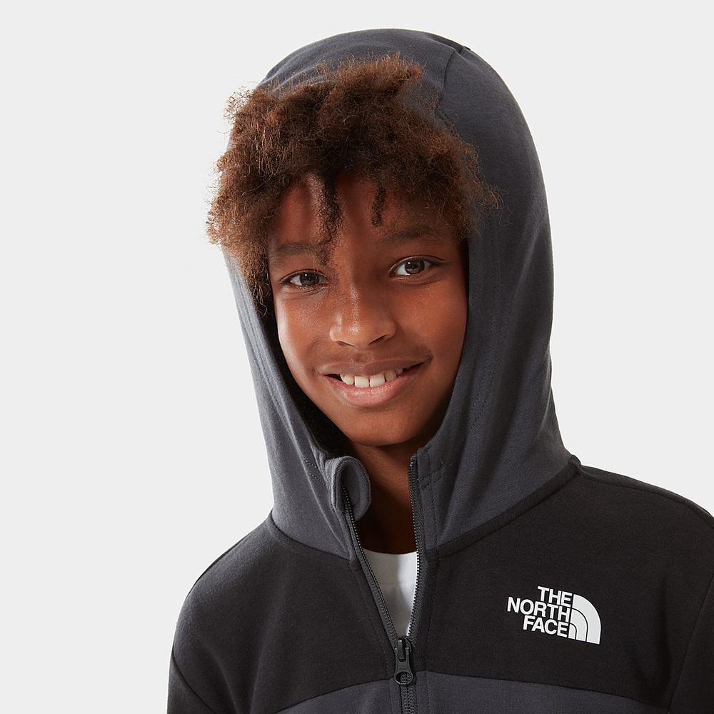 Mikiny S Kapucňou The North Face SLACKER ZIP-UP Chlapcenske Siva Čierne | LXZ-149863