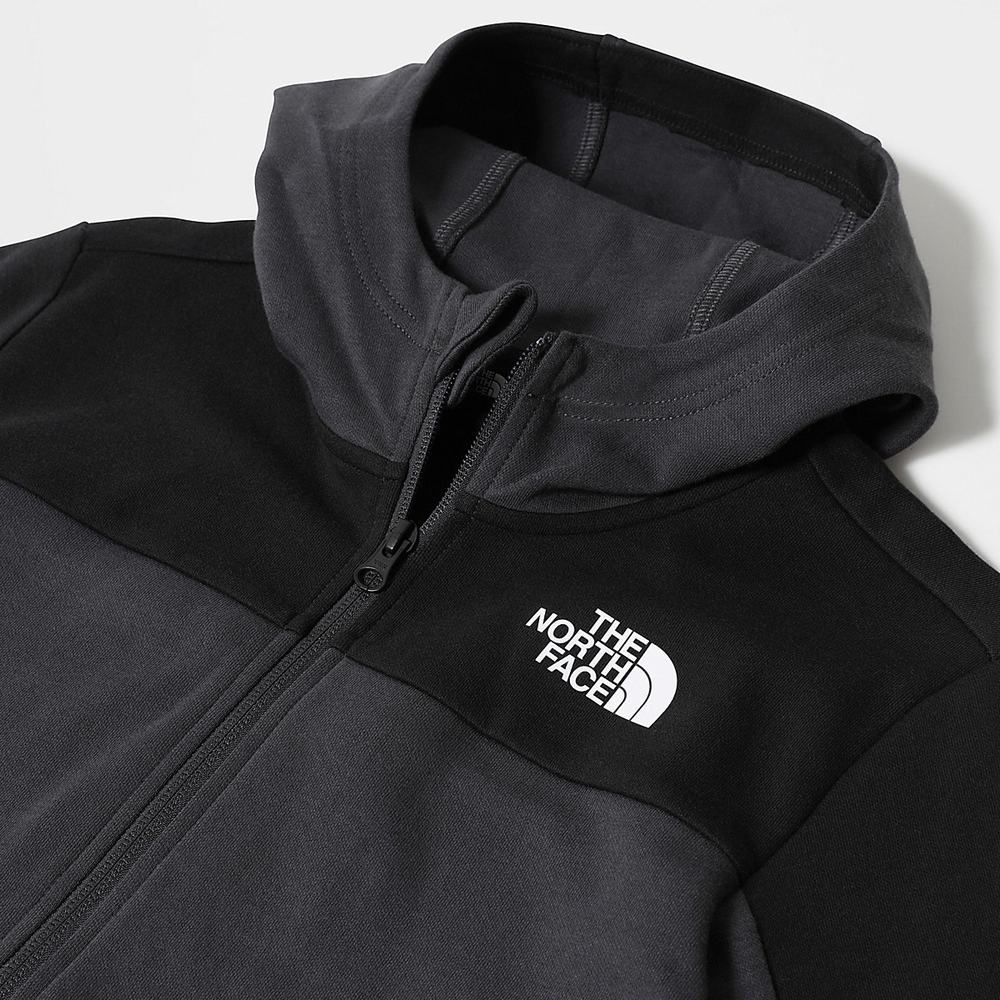 Mikiny S Kapucňou The North Face SLACKER ZIP-UP Chlapcenske Siva Čierne | LXZ-149863