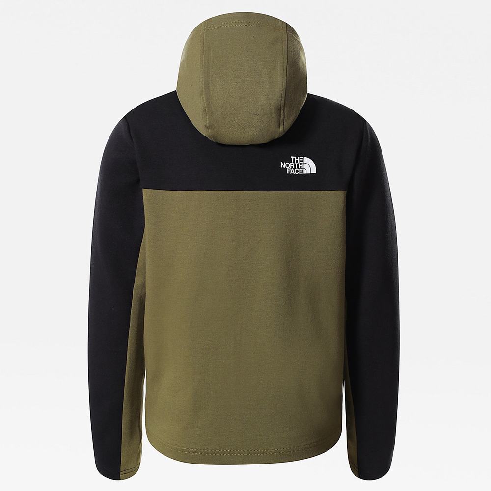 Mikiny S Kapucňou The North Face SLACKER ZIP-UP Chlapcenske Olivovo Zelená Zelene Čierne | PDK-248109
