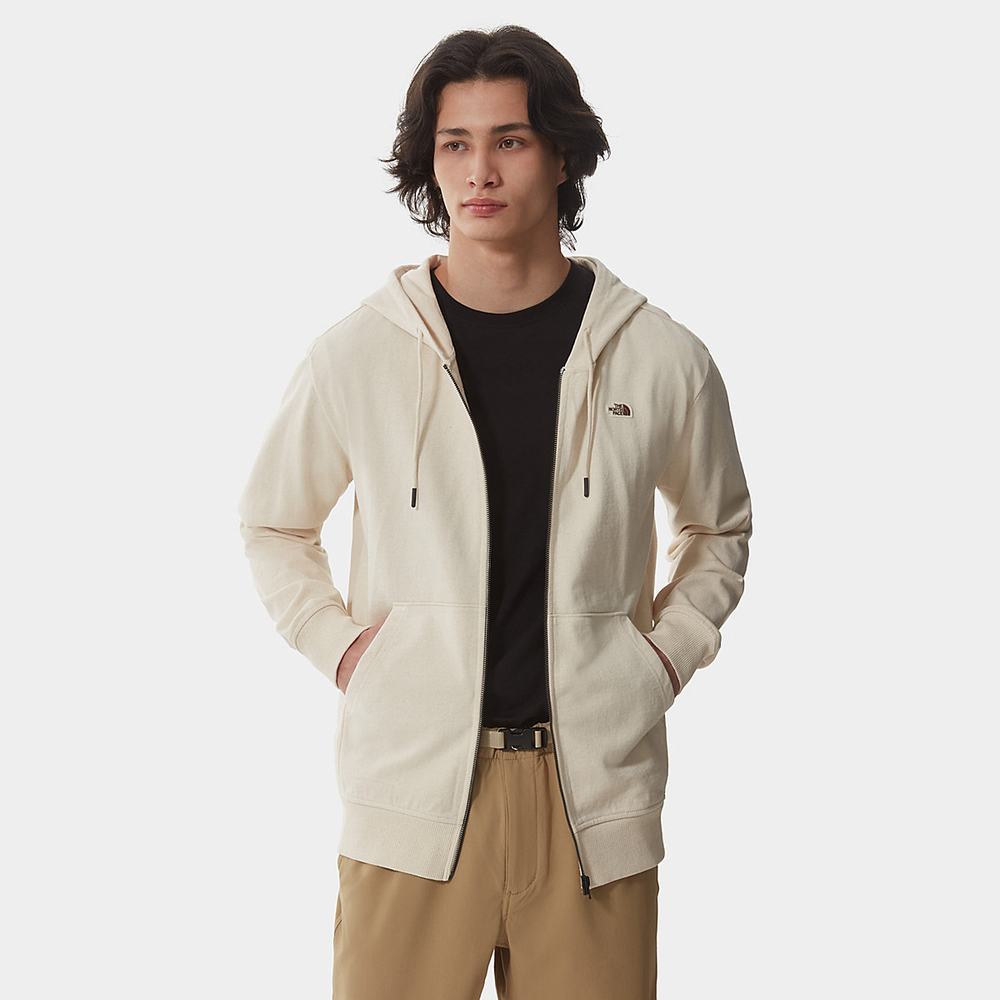 Mikiny S Kapucňou The North Face Scrap Grafika Zip-Up Panske Béžové | ZSM-416327