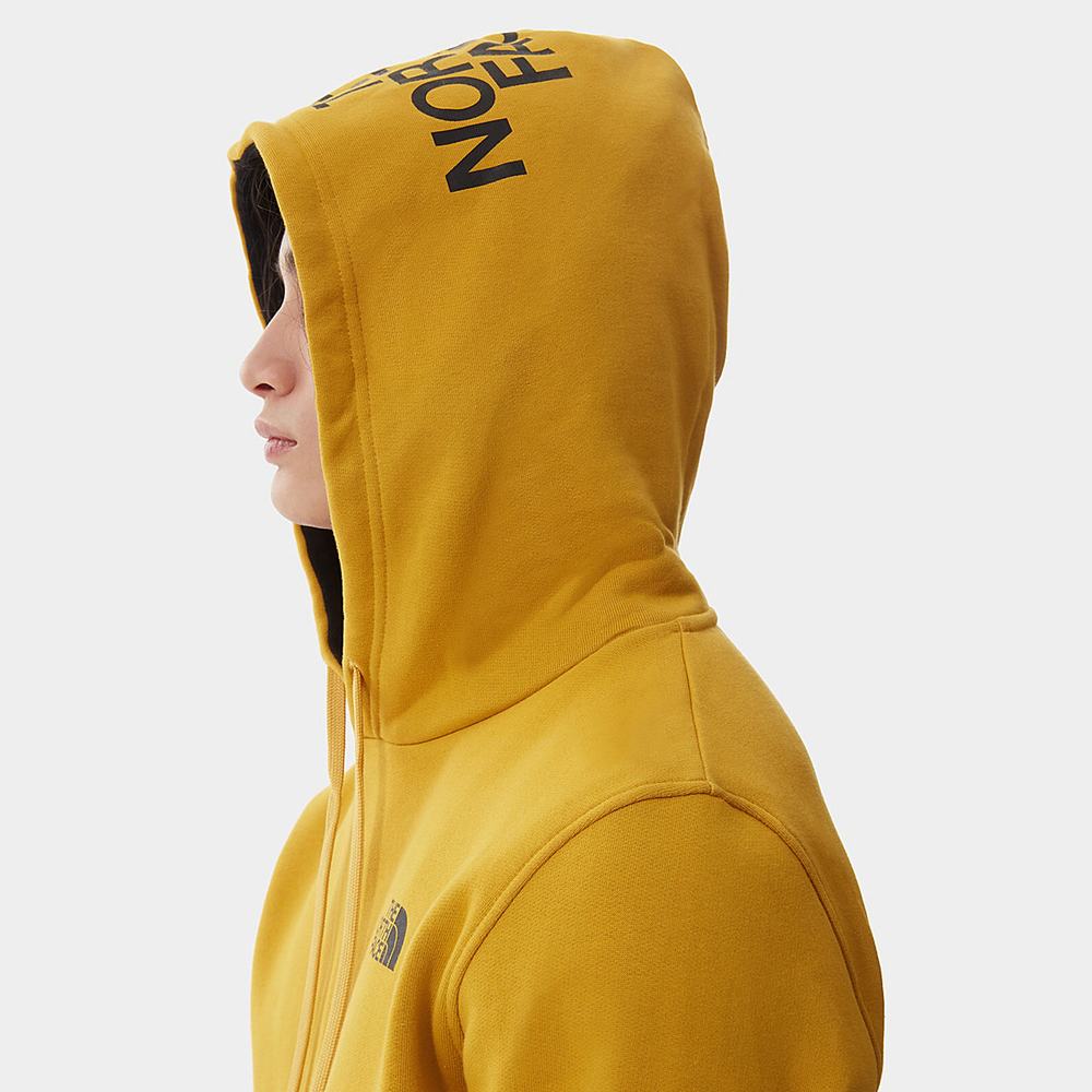 Mikiny S Kapucňou The North Face Seasonal Drew Peak Panske Žlté | LOK-483719