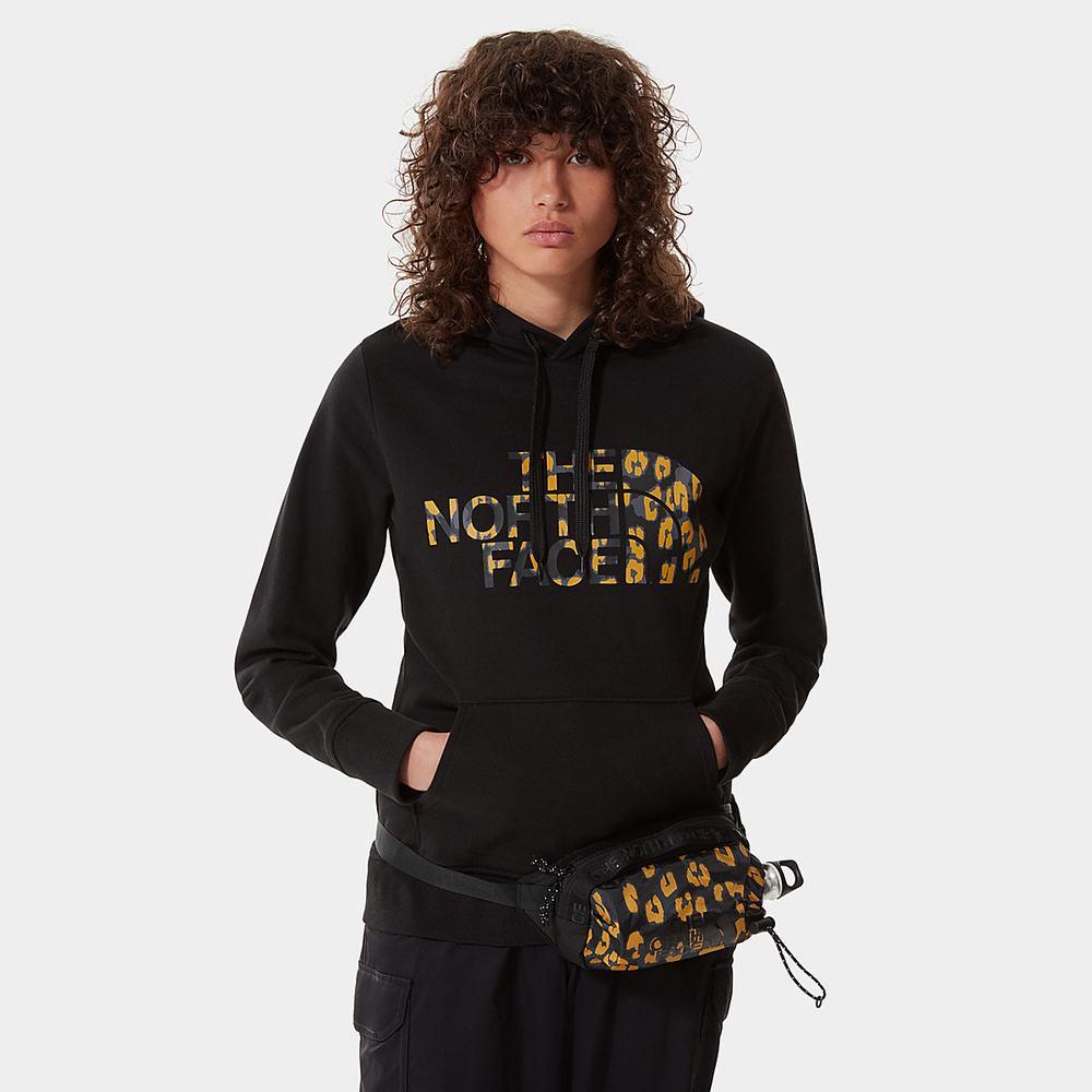 Mikiny S Kapucňou The North Face Standard Damske Čierne Žlté Leopardie | KBA-865723