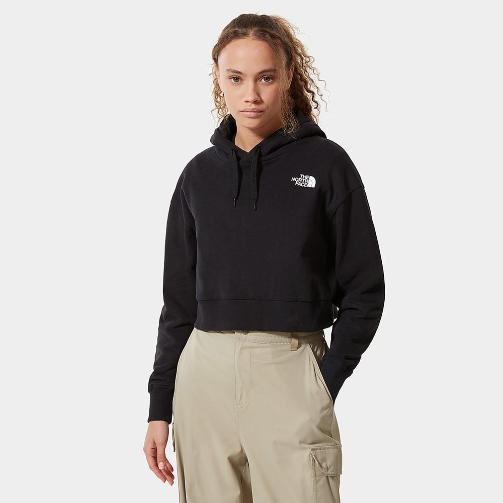 Mikiny S Kapucňou The North Face Trend Cropped Fleece Damske Čierne | AUK-397805