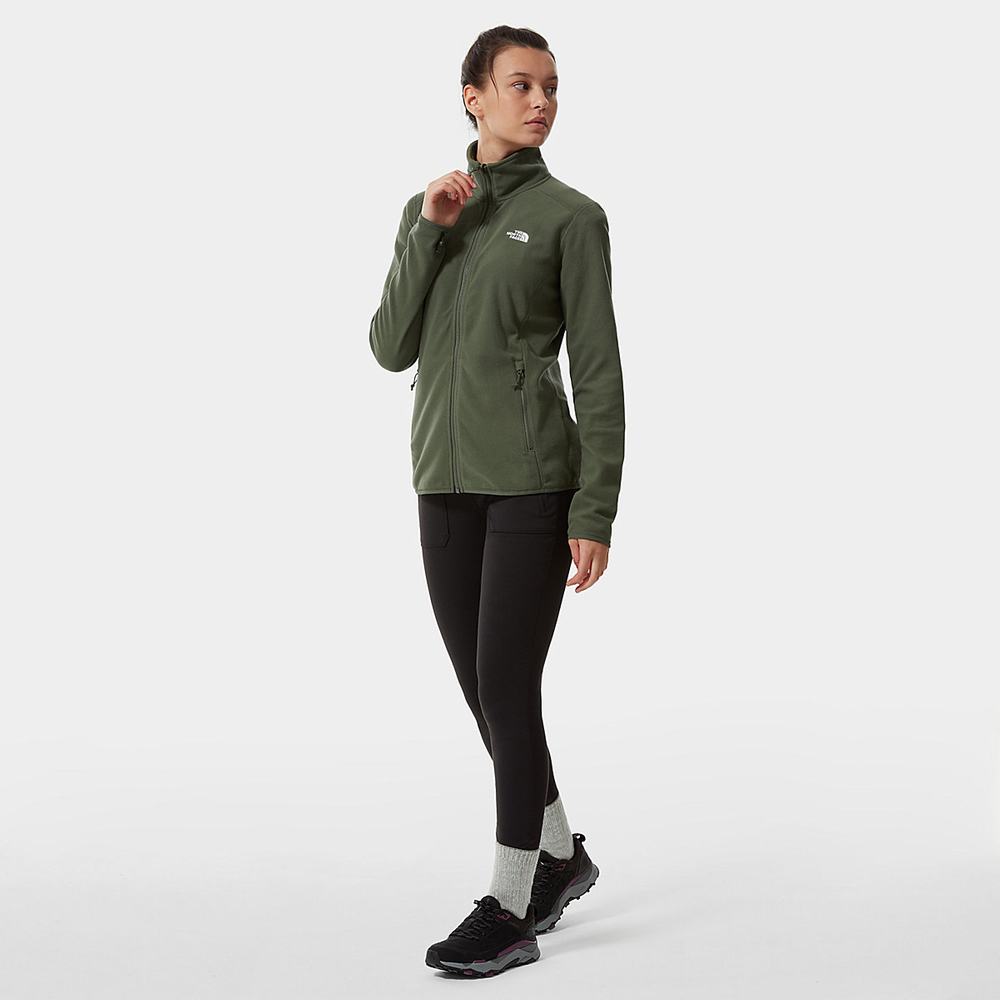 Mikiny The North Face 100 Glacier Full-Zip Fleece Damske Olivovo Zelená Zelene | NEK-137984