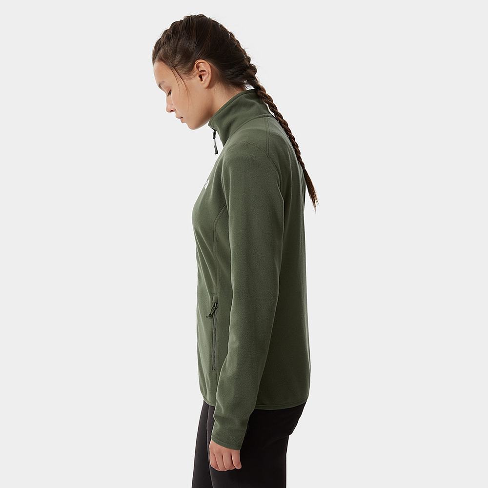 Mikiny The North Face 100 Glacier Full-Zip Fleece Damske Olivovo Zelená Zelene | NEK-137984