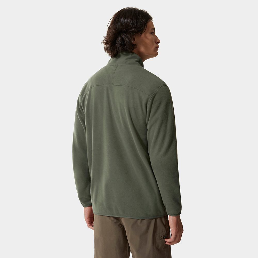 Mikiny The North Face 100 Glacier Quarter-Zip Fleece Panske Olivovo Zelená Zelene | ASF-847615
