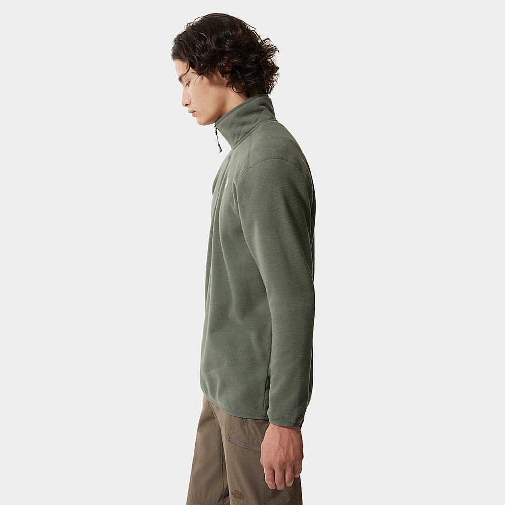 Mikiny The North Face 100 Glacier Quarter-Zip Fleece Panske Olivovo Zelená Zelene | ASF-847615