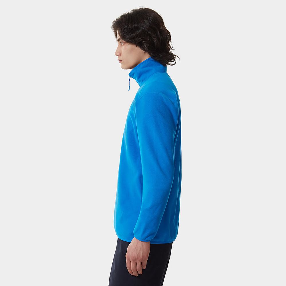 Mikiny The North Face 100 Glacier Quarter-Zip Fleece Panske Modre | DXQ-206584