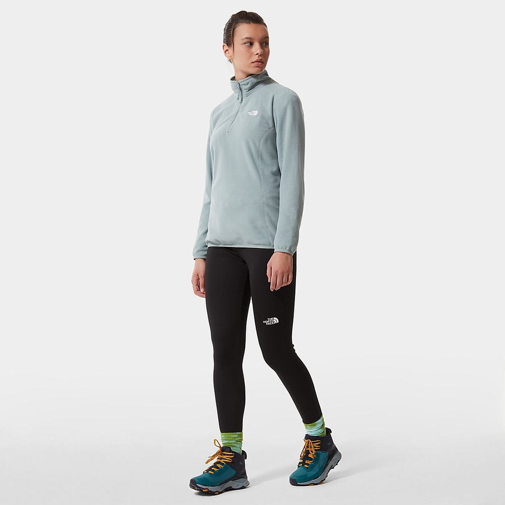 Mikiny The North Face 100 Glacier Quarter-Zip Fleece Damske Strieborne Modre | IVS-381904