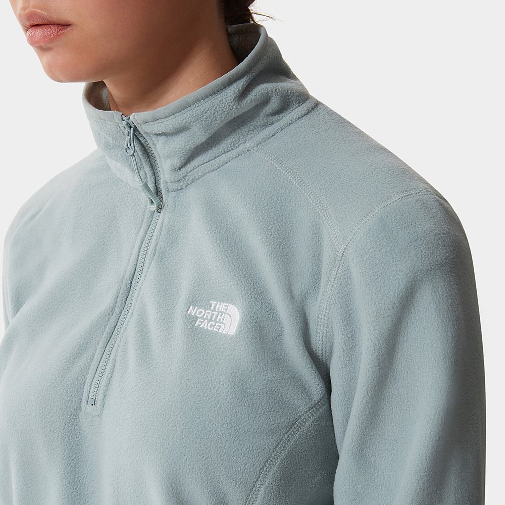 Mikiny The North Face 100 Glacier Quarter-Zip Fleece Damske Strieborne Modre | IVS-381904