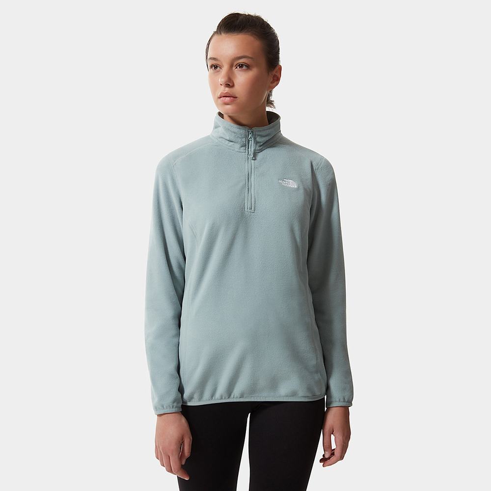 Mikiny The North Face 100 Glacier Quarter-Zip Fleece Damske Strieborne Modre | IVS-381904