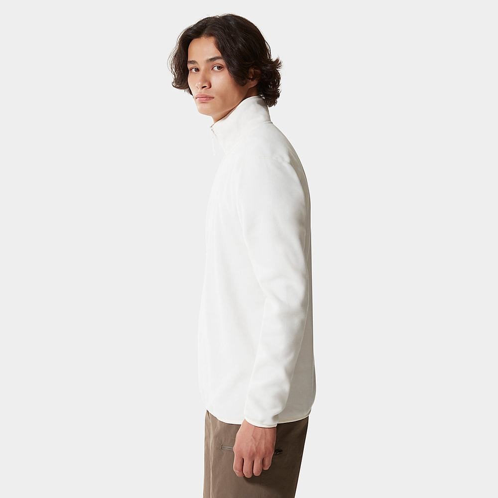 Mikiny The North Face 100 Glacier Quarter-Zip Fleece Panske Biele | KST-540278