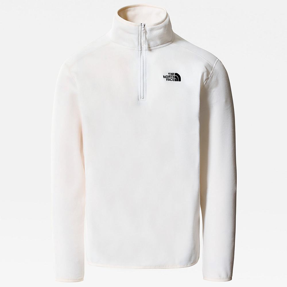 Mikiny The North Face 100 Glacier Quarter-Zip Fleece Panske Biele | KST-540278