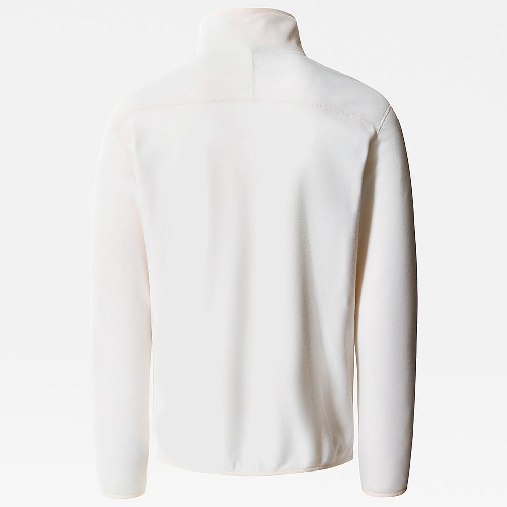 Mikiny The North Face 100 Glacier Quarter-Zip Fleece Panske Biele | KST-540278