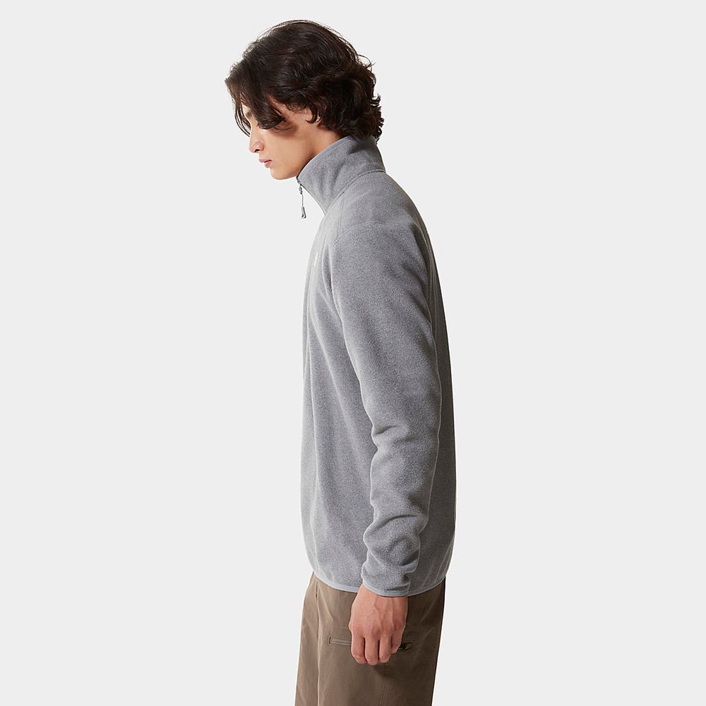 Mikiny The North Face 100 Glacier Quarter-Zip Fleece Panske Siva | PDU-295863