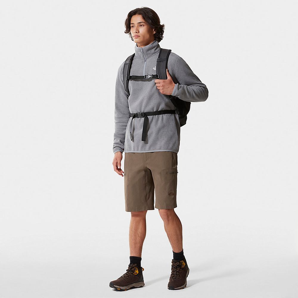 Mikiny The North Face 100 Glacier Quarter-Zip Fleece Panske Siva | PDU-295863