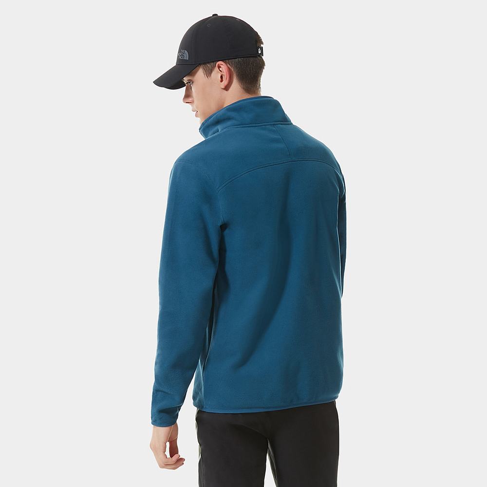 Mikiny The North Face 100 Glacier Quarter-Zip Fleece Panske Modre | SBD-932158