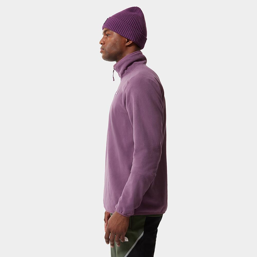 Mikiny The North Face 100 Glacier Quarter-Zip Fleece Panske Nachový | UOV-384725